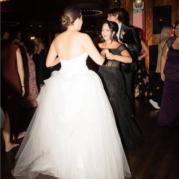 Vera Wang Alizee Ball Gown with Maria Farbinni Lace Jacket - Picture 9 of 9